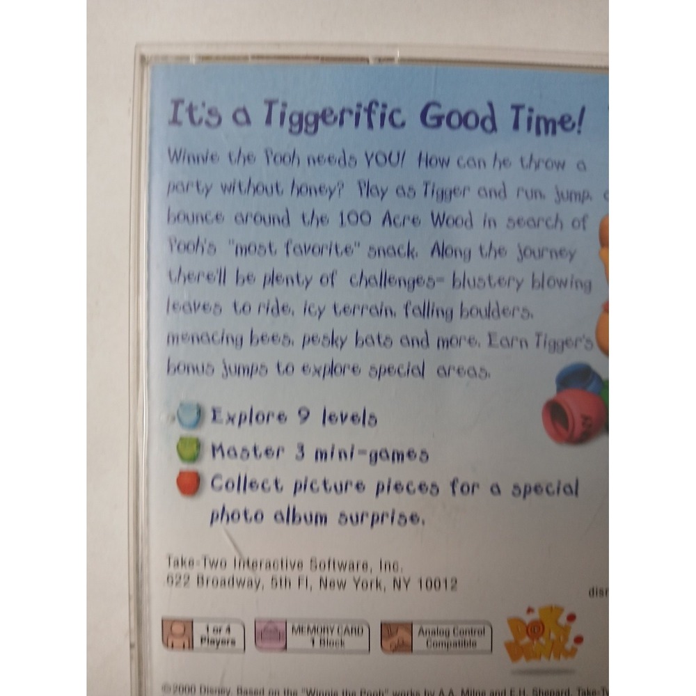 Tiggers Honey Hunt Sony PlayStation 1 2000 PS1 Complete CIB Reg Card - Picture 8 of 15